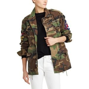 Polo Ralph Lauren Camo Field Jacket With Patches